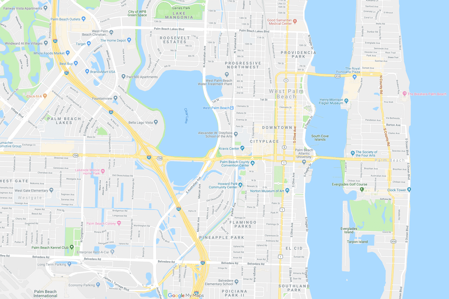 Map of West Palm Beach location
