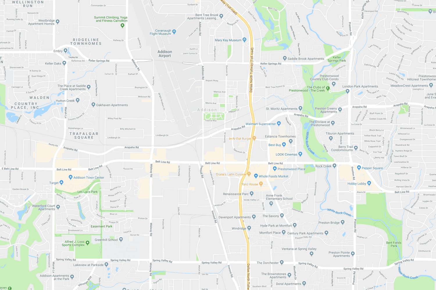 Map of Addison location
