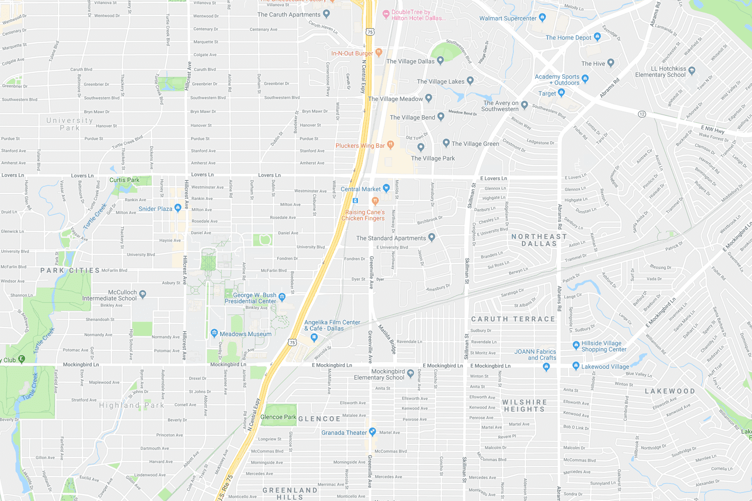 Map of North Dallas location