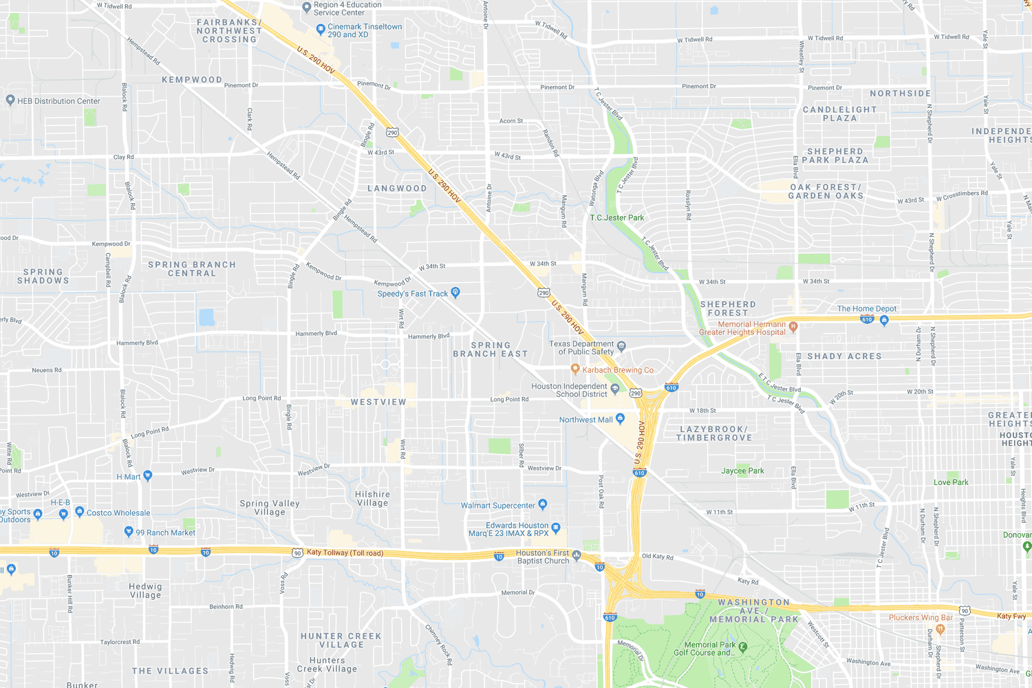 Map of Northwest Houston location