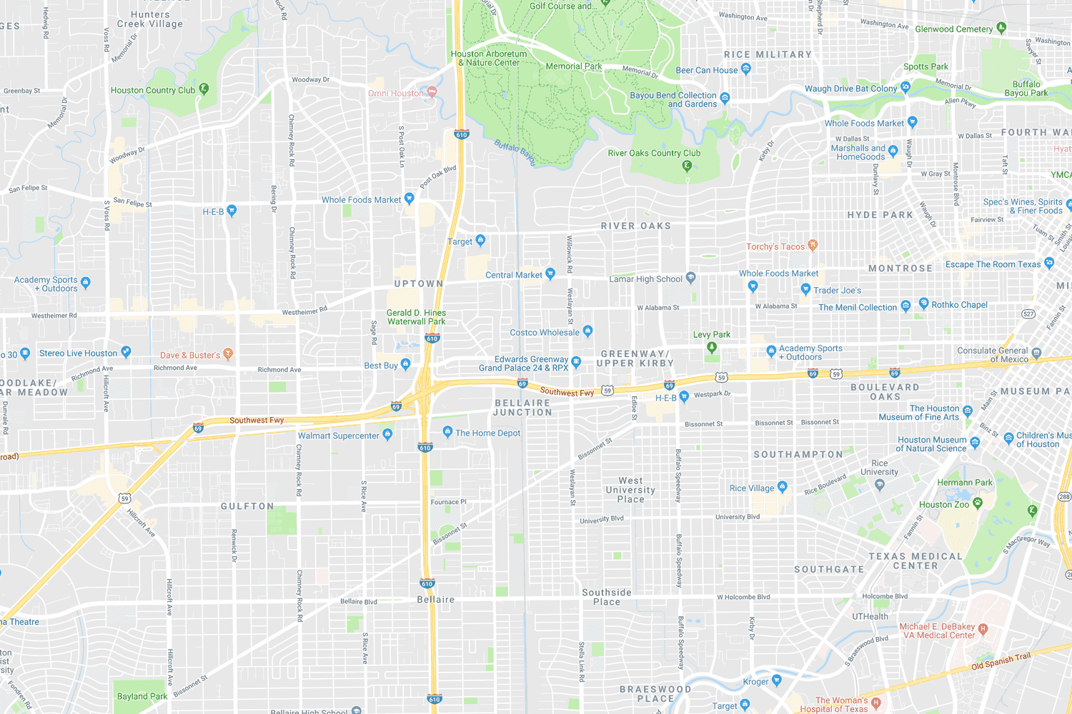 Map of Greenway Plaza location