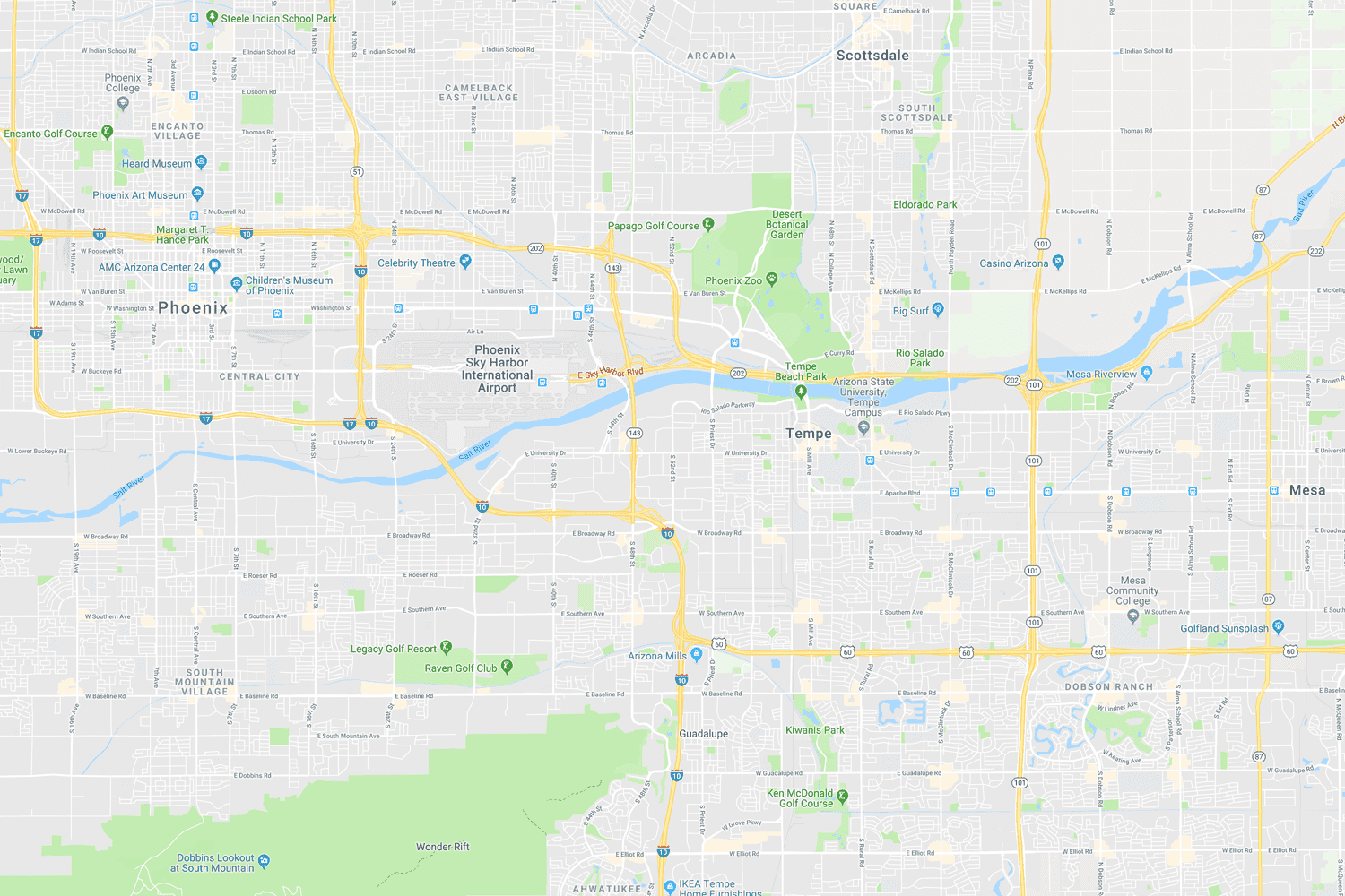 Map of Tempe location