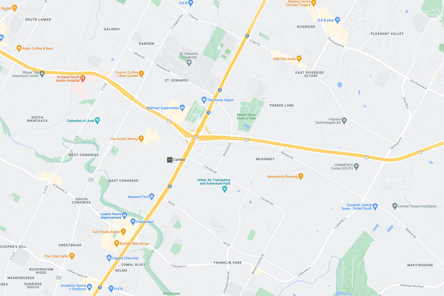Map of Austin location